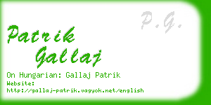 patrik gallaj business card